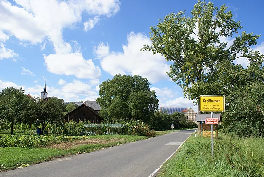 Ortseinfahrt Greßhausen
